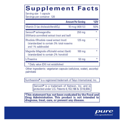 Cortisol Calm- Pure encapsulations 120 count